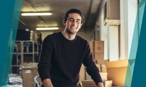 Business owner in his warehouse